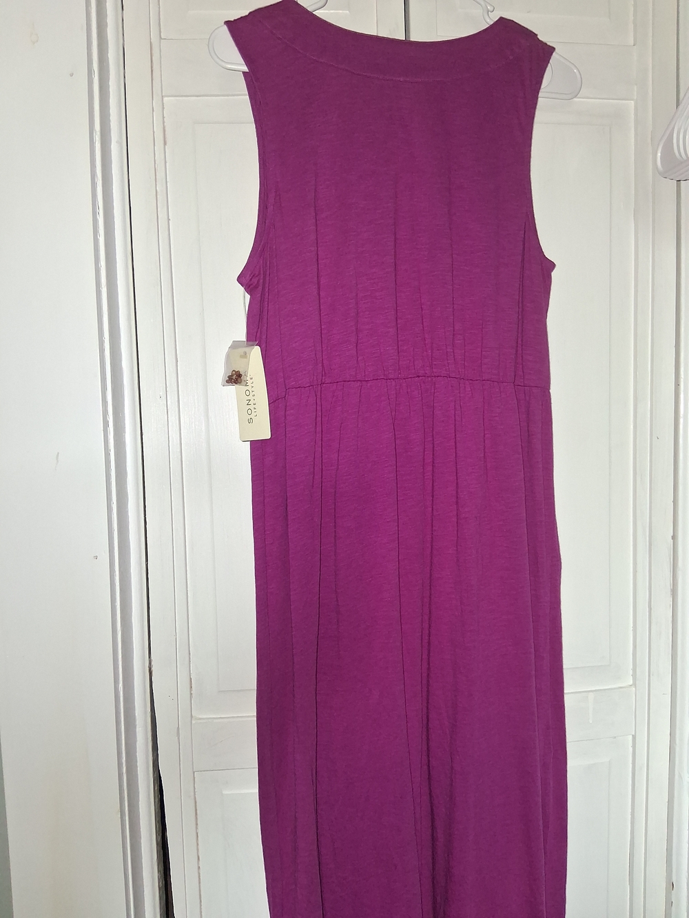 SONOMA Magenta Bead-Detail Sleeveless Maxi Dress - Picture 12 of 14